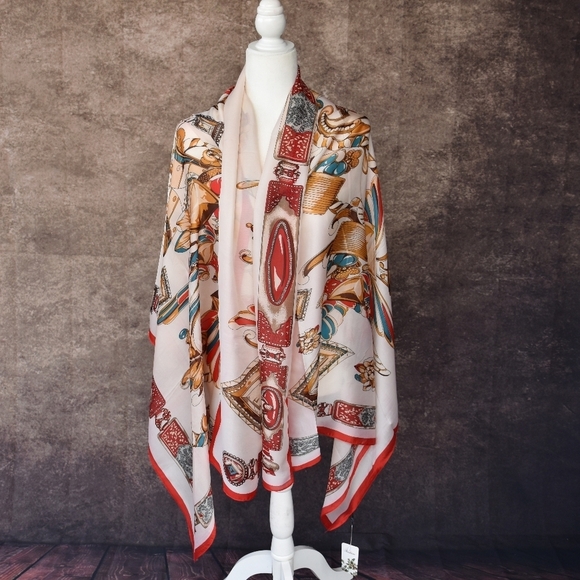 Miss Manel Long Silky scarf Shawl Bodywrap - Picture 7 of 7